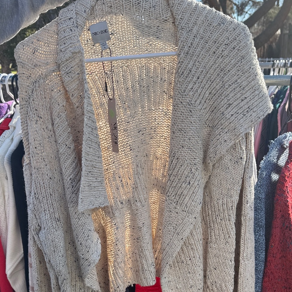 NIC+ZOE Women's Cream Cardigan